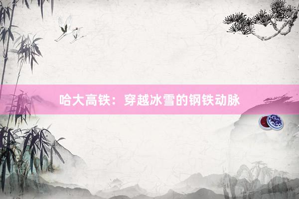 哈大高铁：穿越冰雪的钢铁动脉